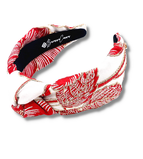 Red Brocade Headband Red Brocade Headband