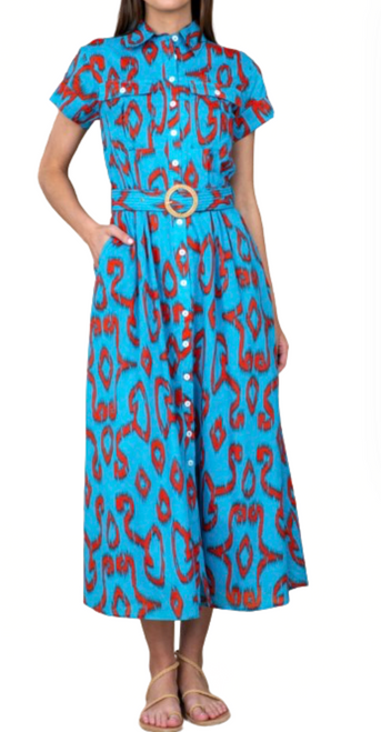 Marlowe Dress, Pacific Ikat