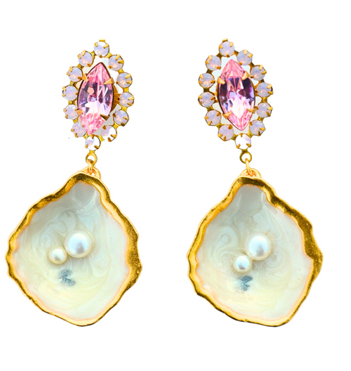 Oyster Pink Pearl Earring