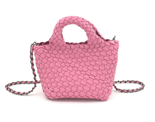 Braided Mini Bag, Pink 