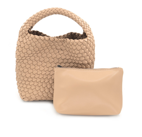 Woven Mini Bag, Beige 