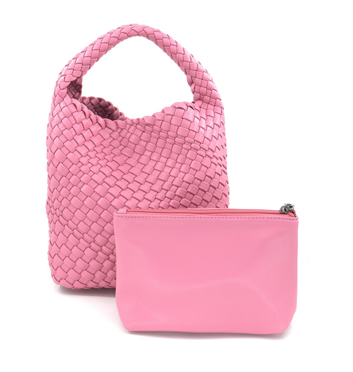 Woven Mini Bag, Pink 