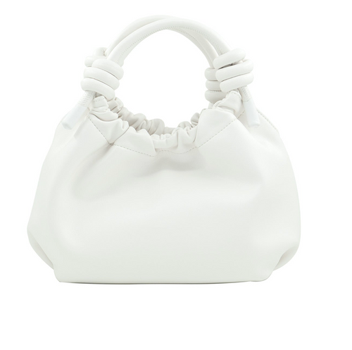 Crescent Leather Mini Bag, White 