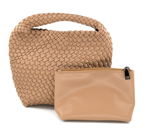 Woven Mini Bag, Taupe 