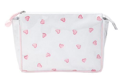 Heart Large Makeup Bag, Pink 