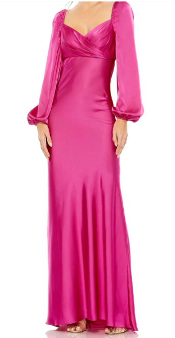 Sweetheart Neckline Gown, Magenta