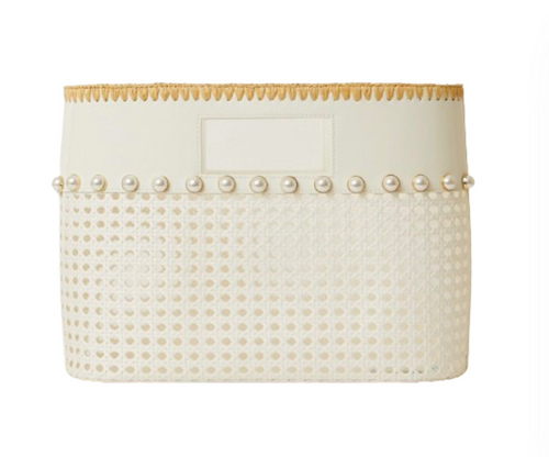 Ellie Small Pearl Tote, Ivory