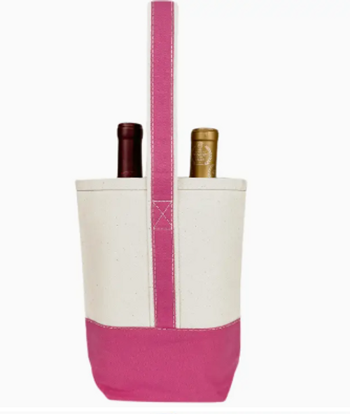 Two Bottle Tote Bag, Pink