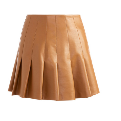Carter Vegan Mini Skirt, Camel