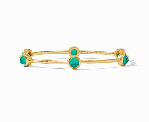 Milano Lux Bangle, Emerald, Medium