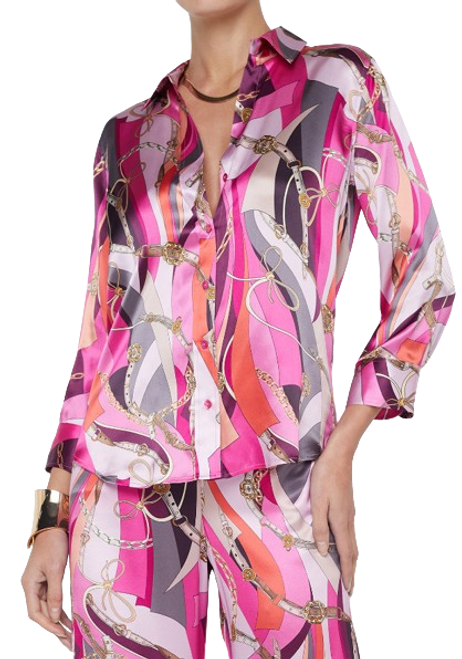 Dani Blouse, Pink Multi