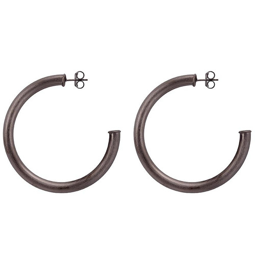 Arlene Hoops, Gunmetal Arlene Hoops, Gunmetal