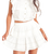 Ruffle Mini Skirt, White 