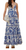 Flowerful Birds Maxi Dress, Off White 