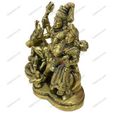 Shiva Parvathi Parivar Brass Idol, (Heifht 5", Width 4")