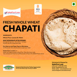 Store brand Fresh Whole Wheat Chapati, 226 Grams(8 PCS)