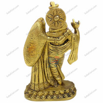 Radha Krishna Brass Idol, ( Height 6", Width 3.5")