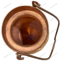 Siva Abhishekam Copper Dhara Vessel Small( On Bottom Hole For Water Fall On The Shiva Lingam)( Height 7.5", Dia 5")