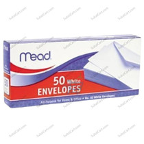 Mead White Envelopes, 100 Pieces
