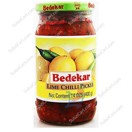 Bedekar Lime Chilli Pickle, 400 Grams