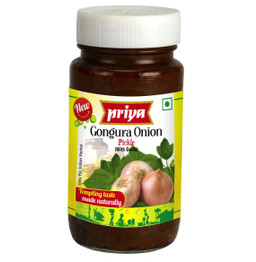 Priya Gongura Onion Pickle, 300 Grams (With Garlic)