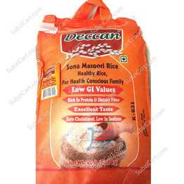 Deccan Low Gi Sona Masoori Rice, 20 lbs