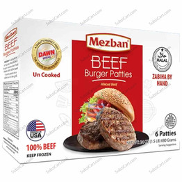 Mezban Beef Burger Patties, 24 Oz