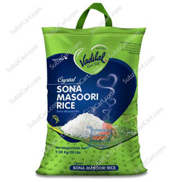 Vadilal Crystal Sona Masoori Rice, 20 lbs