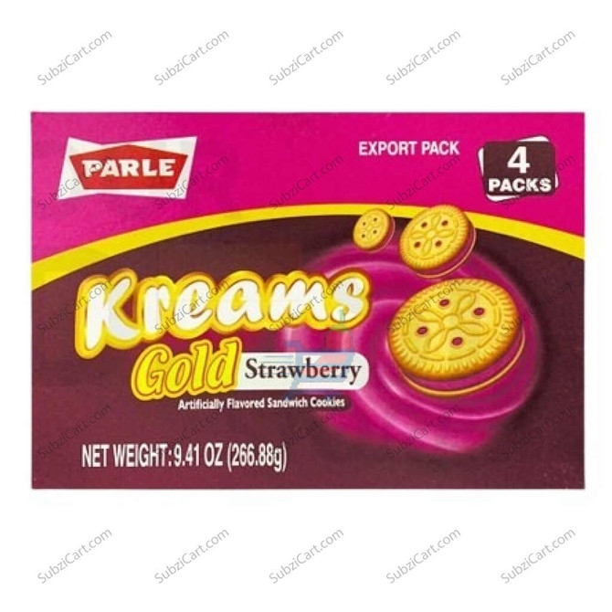 Parle Kreams Gold Strawberry, 2.35 Oz