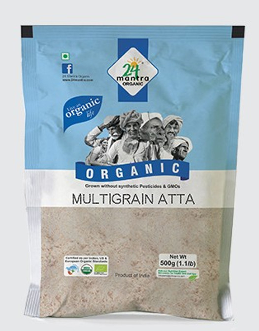 24 Mantra Organic Gluten Free Multi Grain Atta, 2.2 lbs