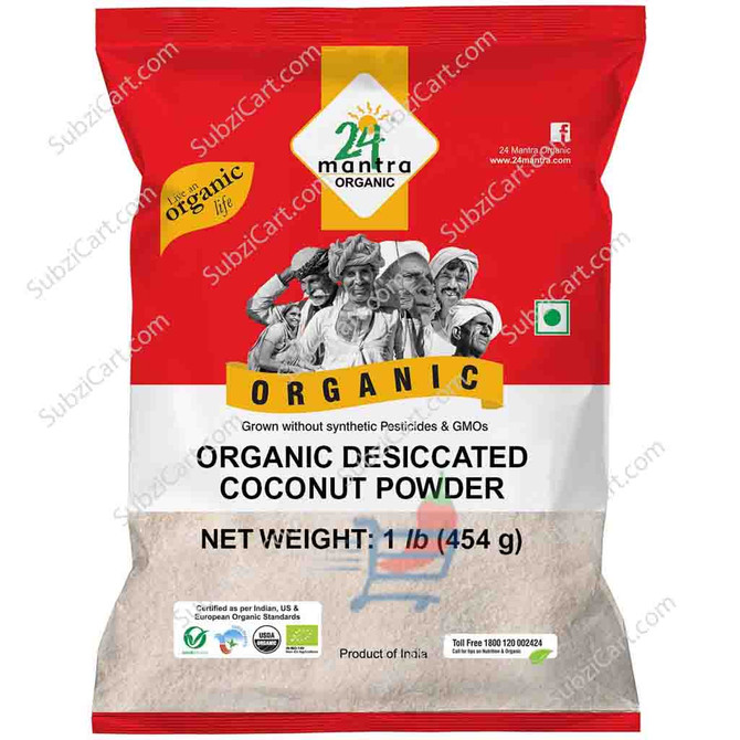 24 Mantra Organic Desiccated Coconut Powder, 1 lbs