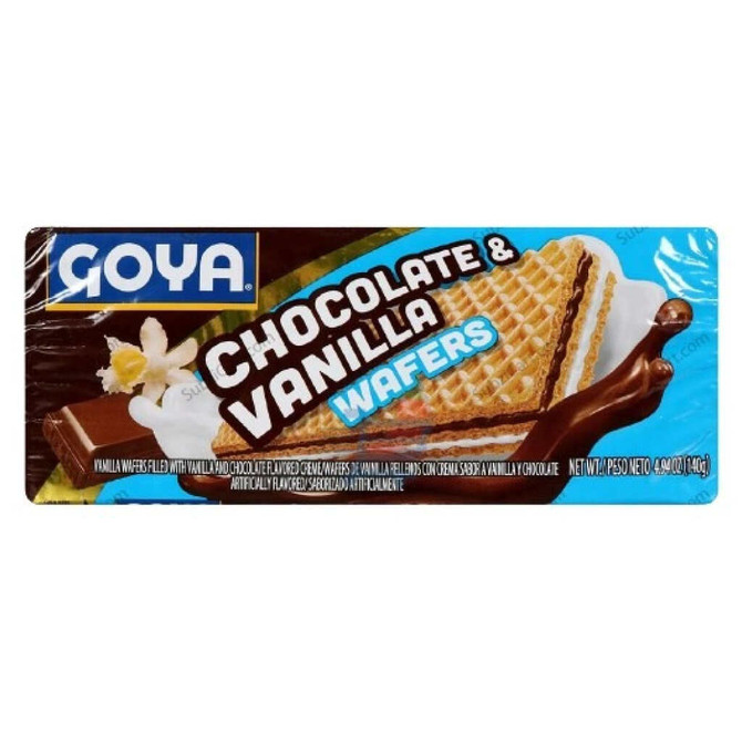 Goya Chocolate Vanilla Wafers, 140 Grams