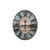 Turquoise Oversized Distressed Paris Wood Wall Clock Q280-TURCLP1887