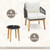 3 Pieces Patio Furniture Set with Cushioned Chairs and Tempered Glass Side Table-Black - Color: Bla D681-HW71613WH