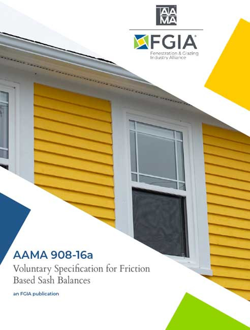 AAMA 908-16a-Voluntary Specification for Friction Based Sash Balances