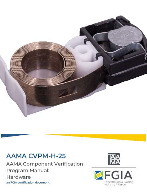 AAMA CVPM-H-25-AAMA Component Verification Program Manual: Hardware