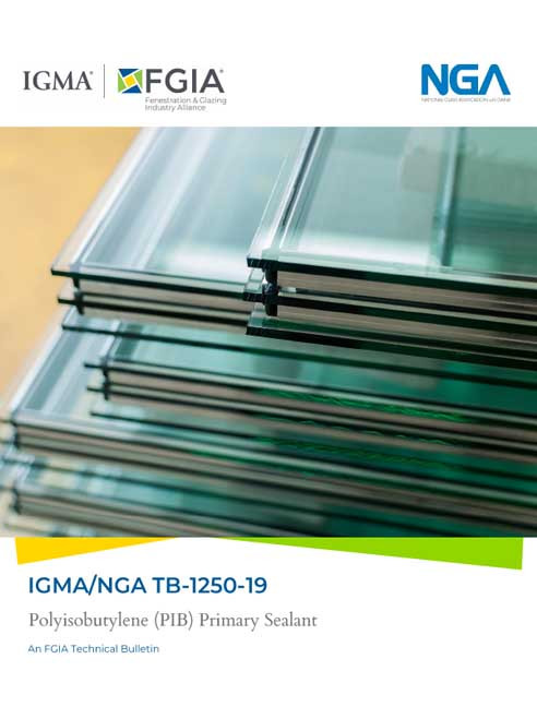 IGMA TB-1250-19-IGMA/NGA PIB Primary Sealant in Insulating Glass Units