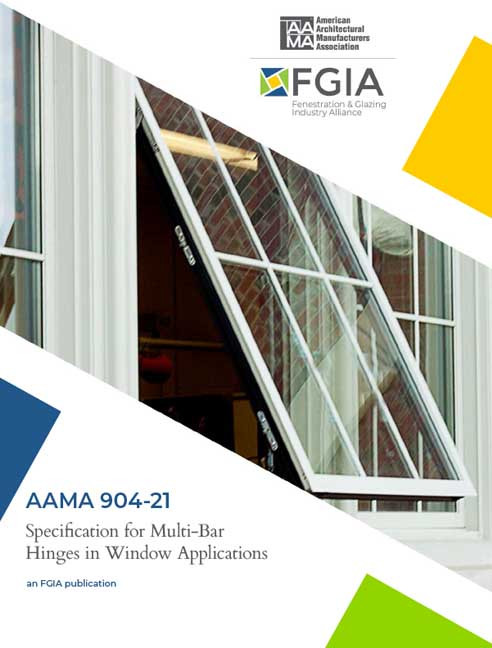 AAMA 904-21-Specification for Multi-Bar Hinges in Window Applications
