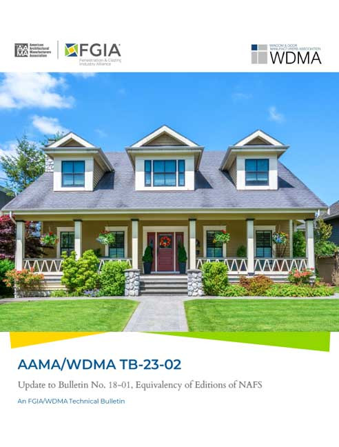 AAMA/WDMA TB-23-02-Technical Bulletin: Equivalency of Editions of NAFS