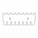 (45-101C8) 8 Tooth Comb, 1mm Thick for 10cm Wide Gel Box 1 Comb/Unit