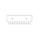 (45-101MC10S) 10 Tooth Comb, 0.75mm Thick 10 x 10cm Gel Box Accessory 1 Comb/Unit