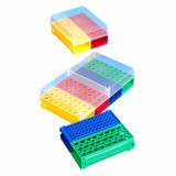 (27-115) SlipLock Flipper Mini Workstat Blue,Green,Red,Yellow 4 Racks & 2 Lids/Unit