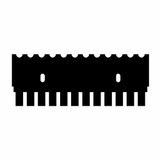 (45-101C12S) 12 Tooth Comb, 0.75mm Thick for Midi 10cm Gel Box 1 Comb/Unit