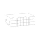 (27-449) Rack for 96-Well Microtube Box Upright Style, 4L x 3H 1 Rack/Unit