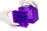 (93-227) Transformable Cube Tube Rack 1 Purple 5 Boxes/Unit