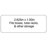 (89-108) Laser Cryo-Tags 2.625 x 1.0 600 Labels/Unit