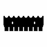 (45-101C8S) 8 Tooth Comb, 0.75mm Thick for 10cm Wide Gel Box 1 Comb/Unit