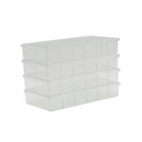 (30-140) Blotting Boxes, 6-Compartment, Clear 10.7 x 21 x 3.5cm 4 Boxes/Unit