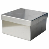 (27-121) Metal Storage Box  for 81 Tube Hinged Lid, 131 x 131 x 51mm 1 Box/Unit