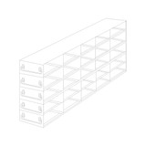 (27-369) Drawer Rack for 25-Place Slide 479.4 x 152.4 x 217.5 1 Rack/Unit